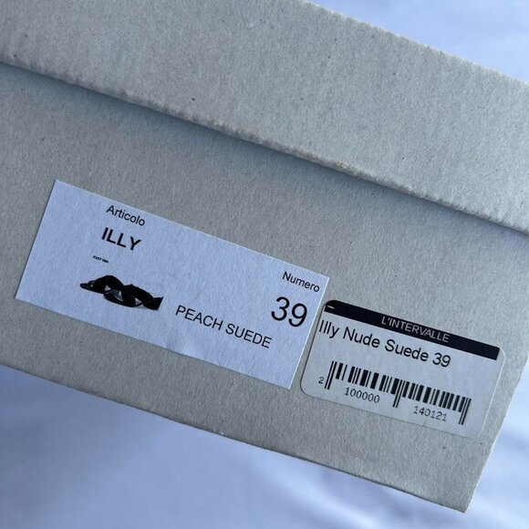 Lintervalle Heel Nude Suede Sandals Model Illy - Picture 3 of 3